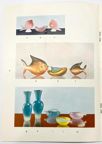 Archimede Seguso Murano Glass 1965 Catalogue, Page 7