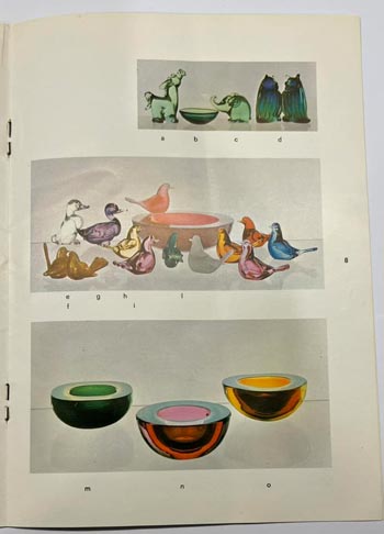 Archimede Seguso Murano Glass 1965 Catalogue, Page 8