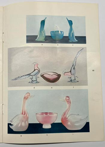 Archimede Seguso Murano Glass 1965 Catalogue, Page 10