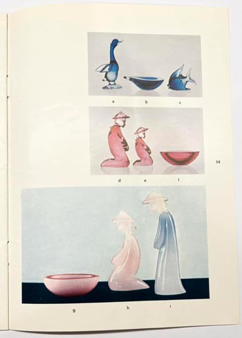 Archimede Seguso Murano Glass 1965 Catalogue, Page 14
