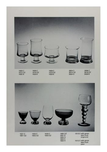 Aseda Glasbruk Murano Glass 1975-77 Catalogue, Page 1