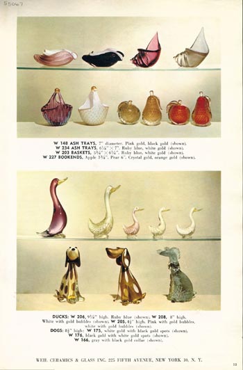 Barbini 1961 Murano Glass Catalogue, Page 13