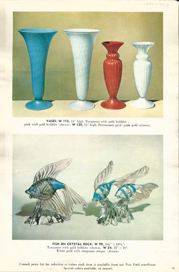 Barbini 1961 Murano Glass Catalogue, Page 16