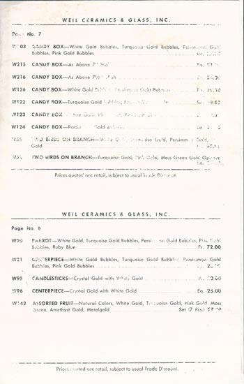 Barbini 1961 Murano Glass Catalogue, Page 20