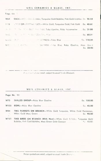 Barbini 1961 Murano Glass Catalogue, Page 21
