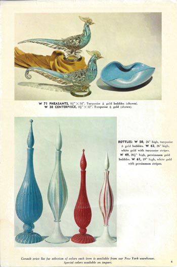 Barbini 1965 Murano Glass Catalogue, Page 6