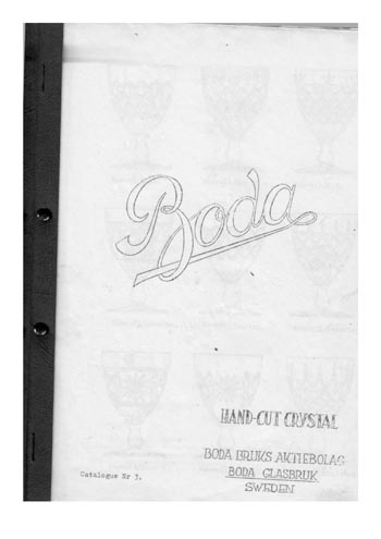 Boda Swedish Glass Catalogue, Year Unknown, Introduction