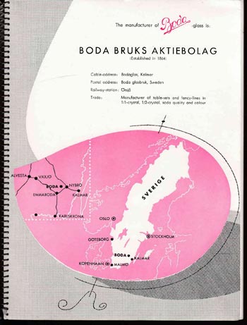 Boda Swedish Glass Catalogue, Year Unknown, Introduction