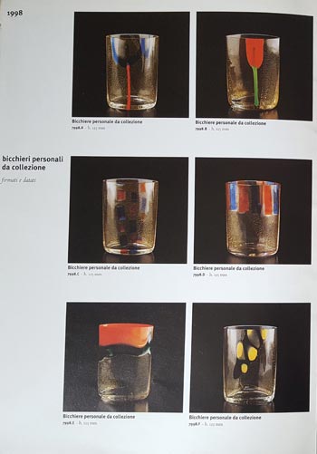 Carlo Moretti 1998 Murano Glass Catalogue, Page 1