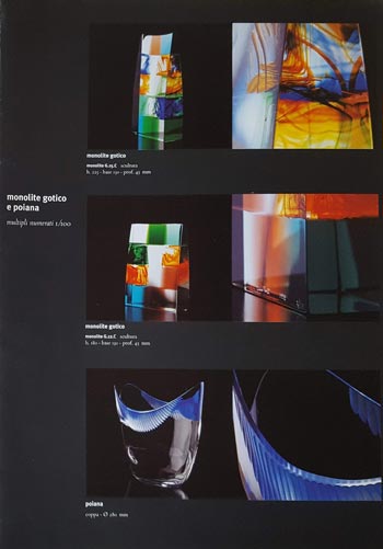 Carlo Moretti 1998 Murano Glass Catalogue, Page 4