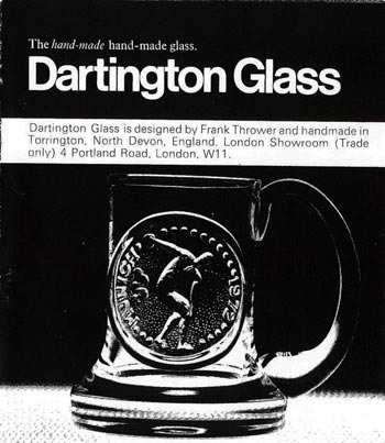 Dartington 1972 Glass Catalogue, Front Cover
