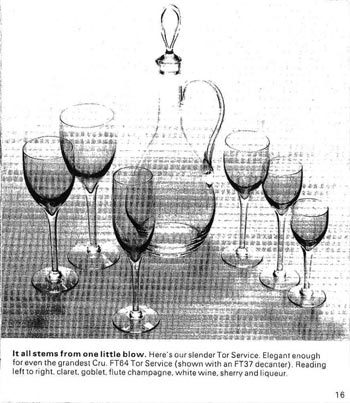 Dartington 1972 Glass Catalogue, Page 16