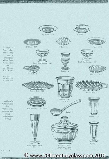 George Davidson 1928 Glass Catalogue, Page 10 (6 - 9 missing)