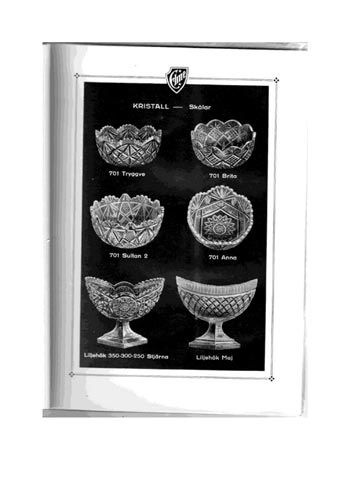 Elme Glasbruk 1926 Swedish Glass Catalogue, Page 19