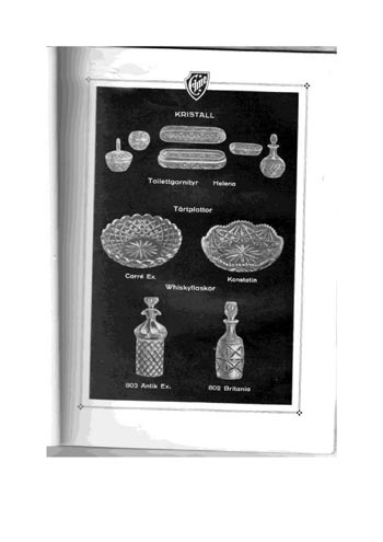 Elme Glasbruk 1926 Swedish Glass Catalogue, Page 21