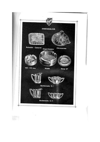 Elme Glasbruk 1926 Swedish Glass Catalogue, Page 34