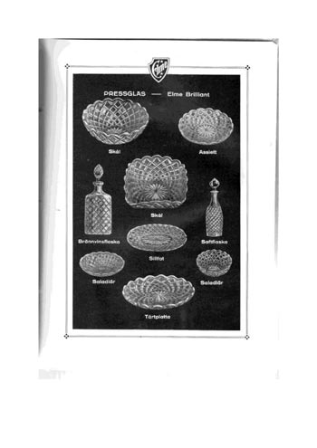 Elme Glasbruk 1926 Swedish Glass Catalogue, Page 38
