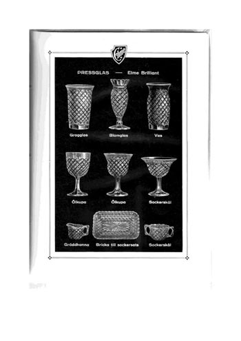 Elme Glasbruk 1926 Swedish Glass Catalogue, Page 40