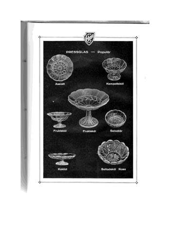 Elme Glasbruk 1926 Swedish Glass Catalogue, Page 45