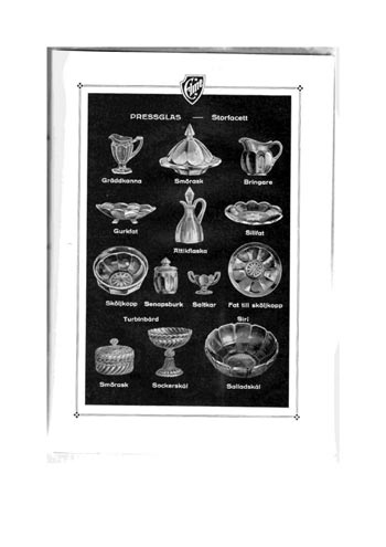 Elme Glasbruk 1926 Swedish Glass Catalogue, Page 48
