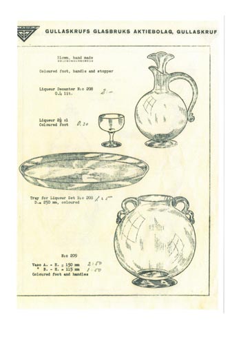 Gullaskruf Swedish Glass Catalogue - After 1933, Page 3