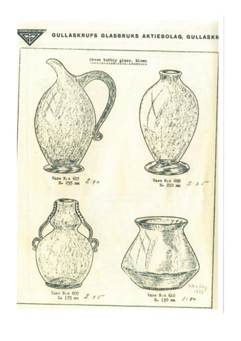 Gullaskruf Swedish Glass Catalogue - After 1933, Page 11