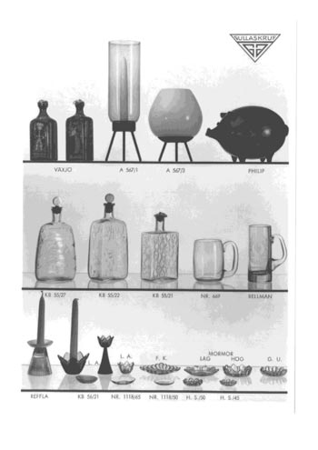 Gullaskruf 1959 Swedish Glass Catalogue - Extra, Page 1