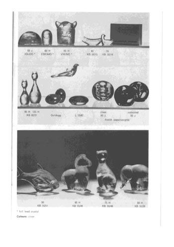 Gullaskruf 1970 Swedish Glass Catalogue, Page 24