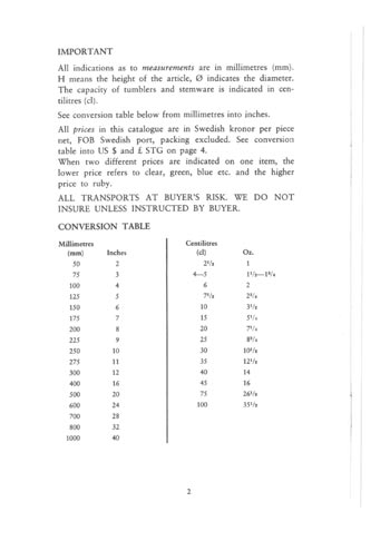Gullaskruf 1972 Swedish Glass Catalogue, Page 2