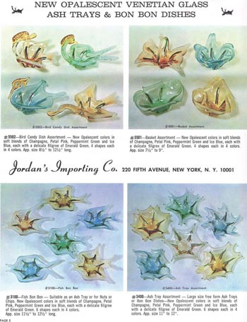 Jordan's Importing Company (JICO) 1967 Murano Glass Catalogue, Page 2