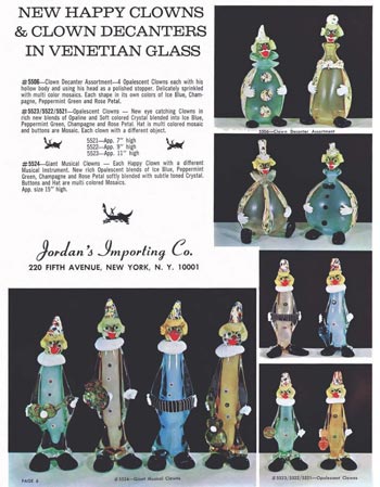 Jordan's Importing Company (JICO) 1967 Murano Glass Catalogue, Page 6