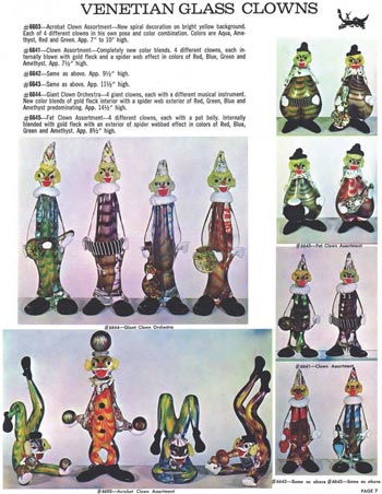 Jordan's Importing Company (JICO) 1967 Murano Glass Catalogue, Page 7