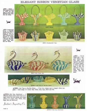 Jordan's Importing Company (JICO) 1967 Murano Glass Catalogue, Page 14