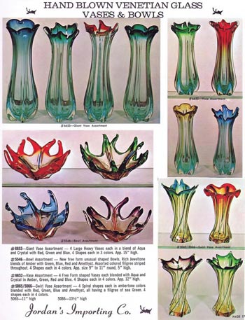 Jordan's Importing Company (JICO) 1967 Murano Glass Catalogue, Page 17