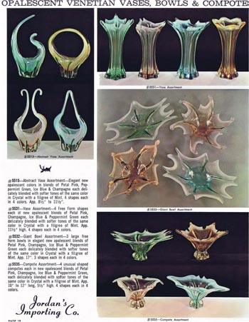 Jordan's Importing Company (JICO) 1967 Murano Glass Catalogue, Page 18