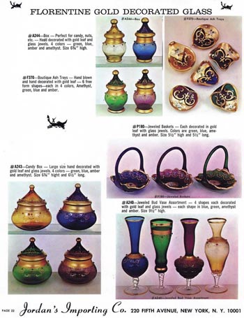 Jordan's Importing Company (JICO) 1967 Murano Glass Catalogue, Page 22