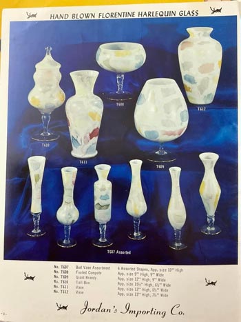 Jordan's Importing Company (JICO) Murano Glass Catalogue, Page 1