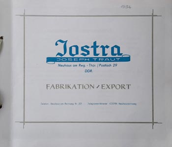 Jostra (Joseph Traut) 1956 German Glass Catalogue, Introduction 1