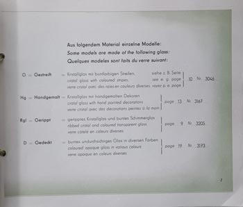 Jostra (Joseph Traut) 1956 German Glass Catalogue, Introduction 3