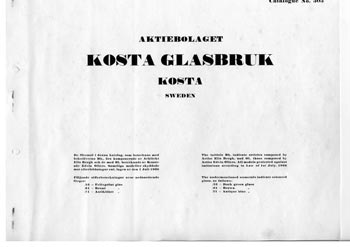 Kosta 1933 Swedish Glass Catalogue, Introduction 1