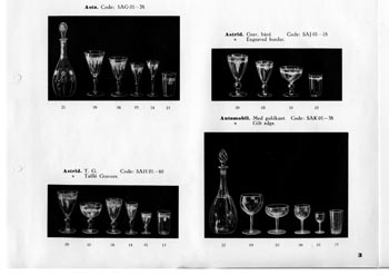 Kosta 1933 Swedish Glass Catalogue, Page 3
