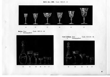 Kosta 1933 Swedish Glass Catalogue, Page 4