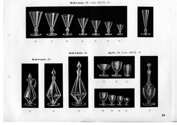Kosta 1933 Swedish Glass Catalogue, Page 13