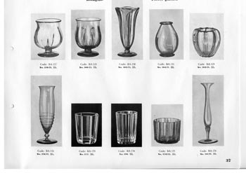 Kosta 1933 Swedish Glass Catalogue, Page 37