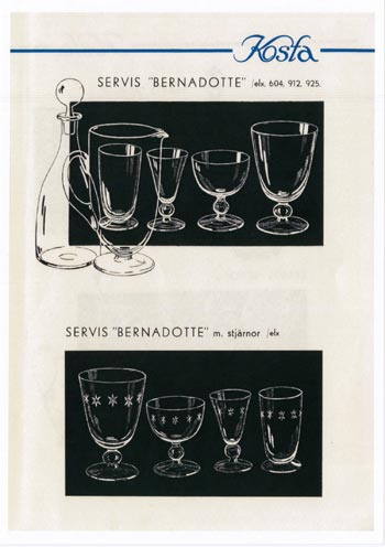 Kosta 1956 Swedish Glass Catalogue, Page 7