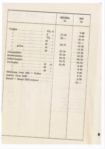 Kosta 1956 Swedish Glass Catalogue, Page 106