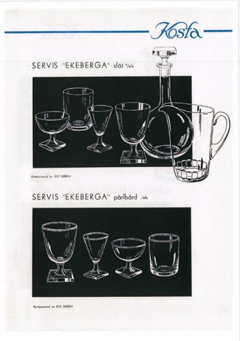 Kosta 1956 Swedish Glass Catalogue, Page 14