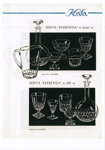 Kosta 1956 Swedish Glass Catalogue, Page 15