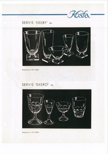 Kosta 1956 Swedish Glass Catalogue, Page 16
