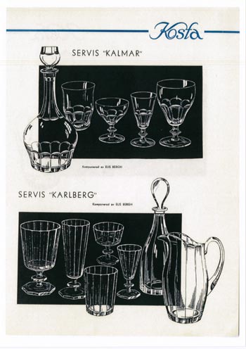 Kosta 1956 Swedish Glass Catalogue, Page 31